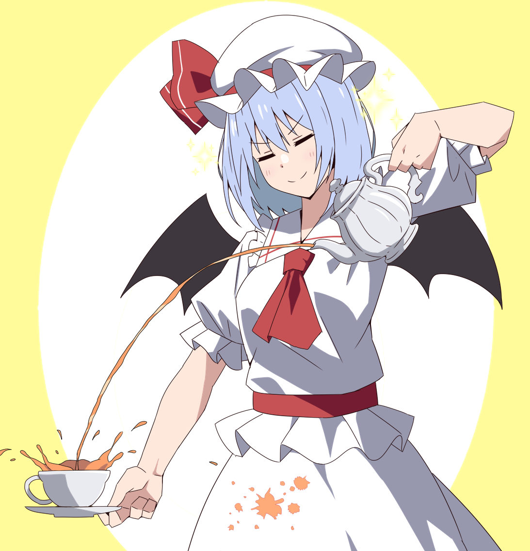 This is a pixiv picture whose title is カリスマの注ぎ方を魅せるレミリア.
