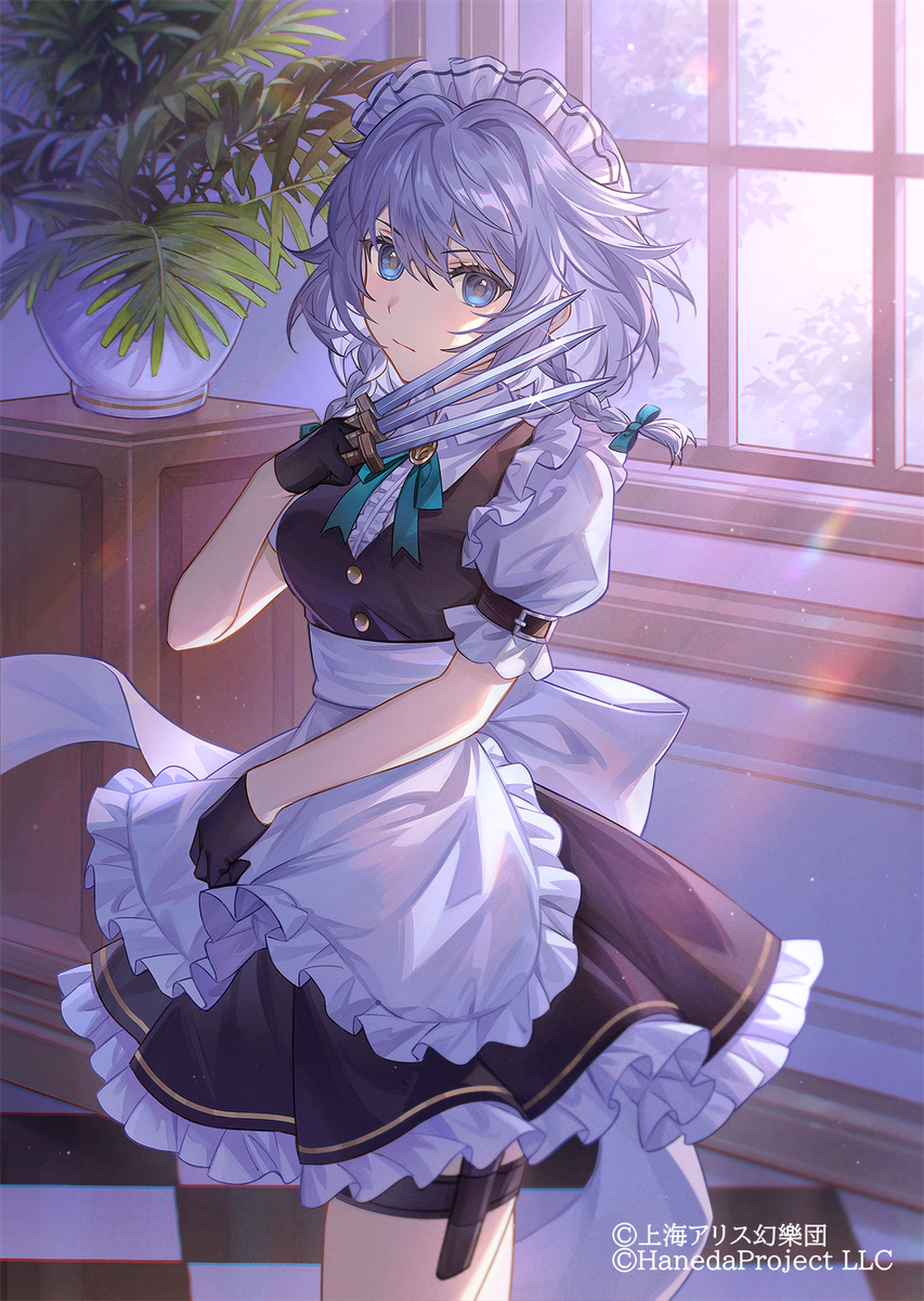This is a pixiv picture whose title is 咲夜さん.