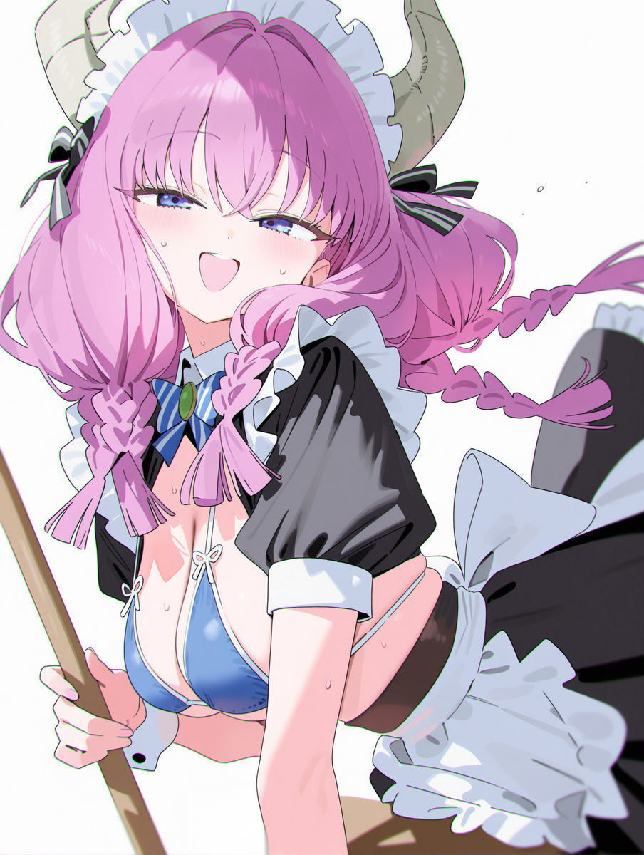 This is a pixiv picture whose title is メイドビキニアウラ.