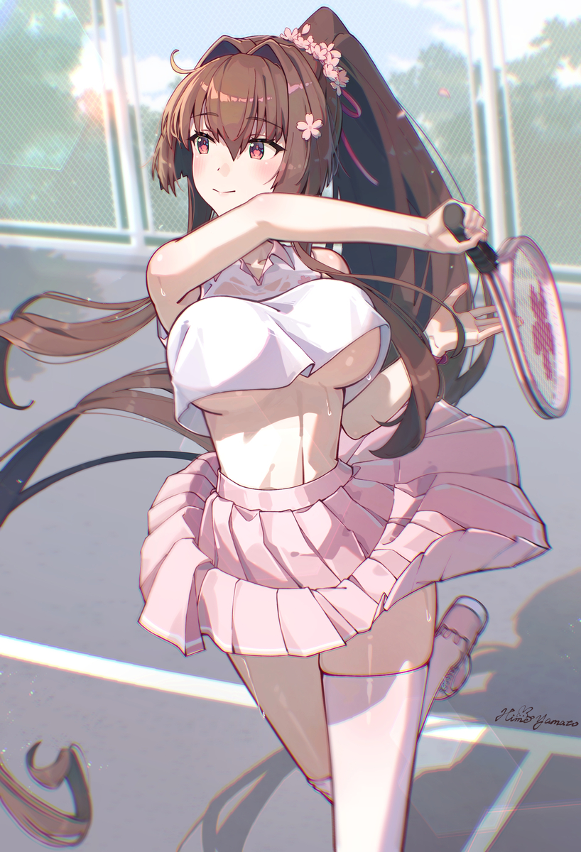 This is a pixiv picture whose title is 大和🎾.
