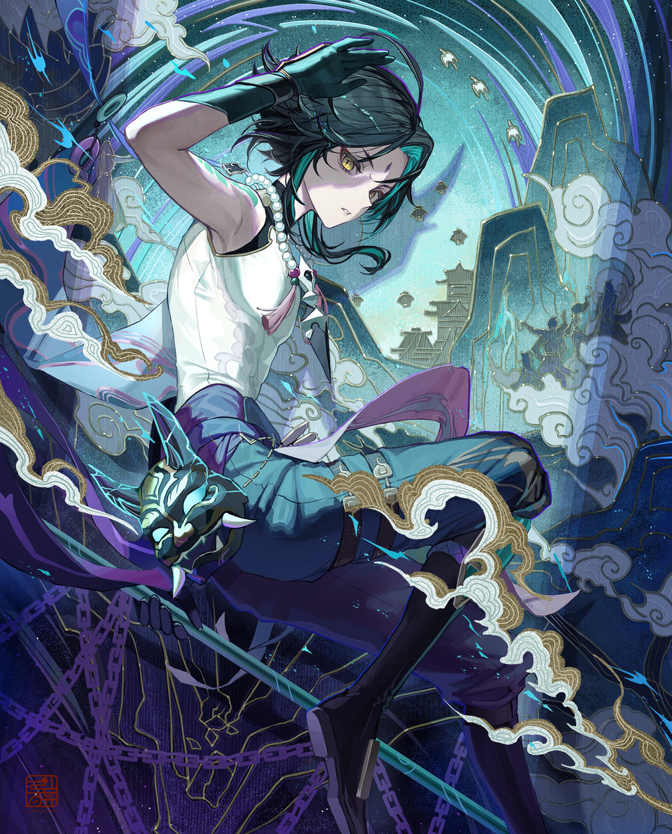 This is a pixiv picture whose title is 魈.