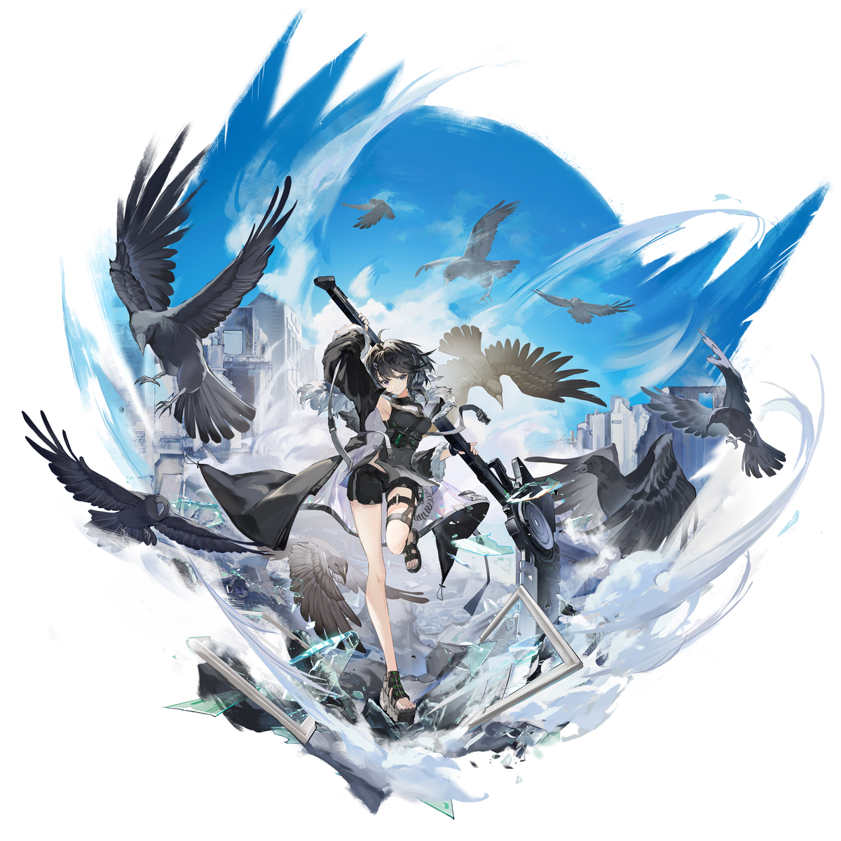 This is a pixiv picture whose title is 我有羽羽症.