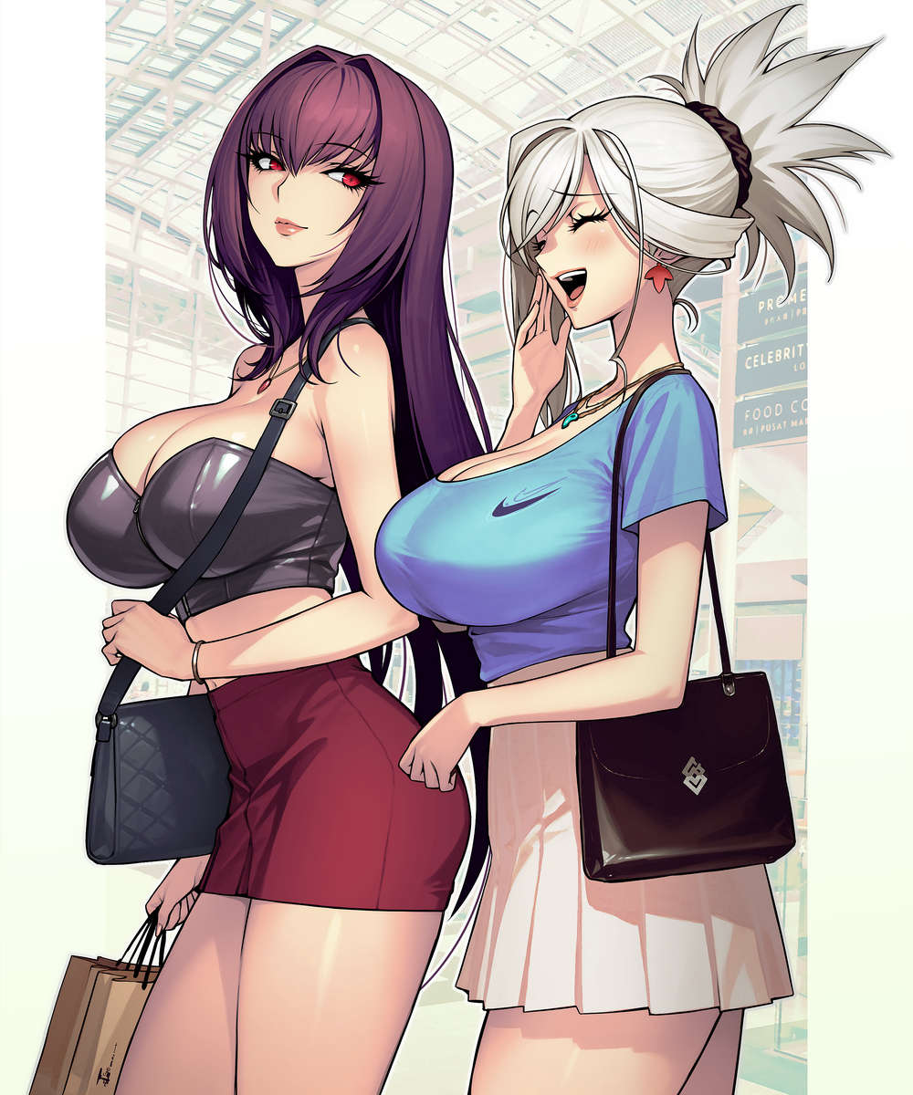 This is a pixiv picture whose title is 🛍️.