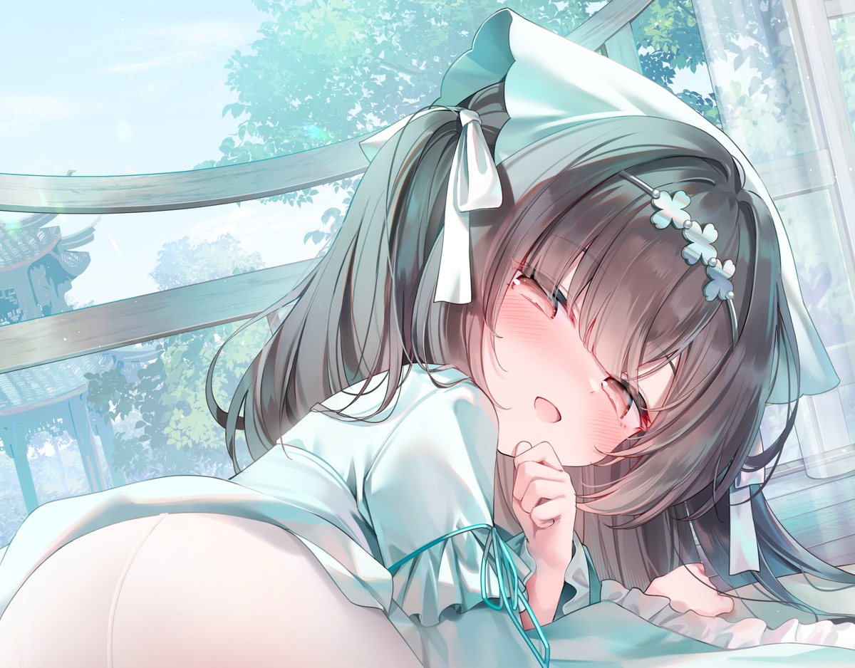 This is a pixiv picture whose title is 每个月的白丝/黑丝（2025.6）.