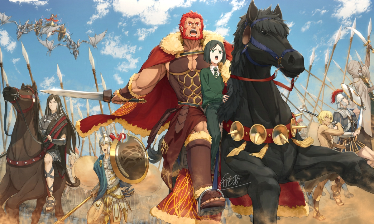 This is a pixiv picture whose title is 王の軍勢.