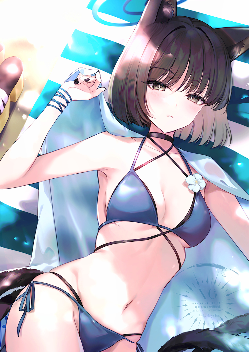 This is a pixiv picture whose title is 水着キキョウ.