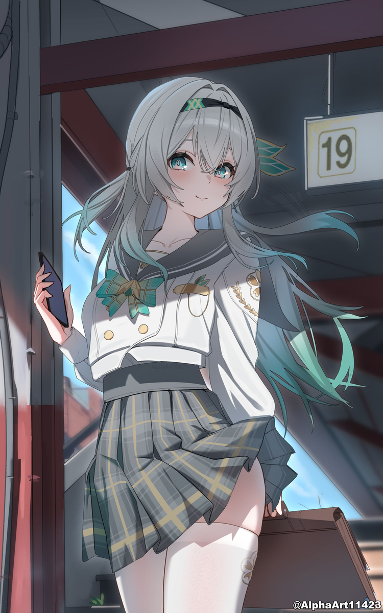 This is a pixiv picture whose title is 昼は美少女転校生、夜は巨大対群兵器EX.
