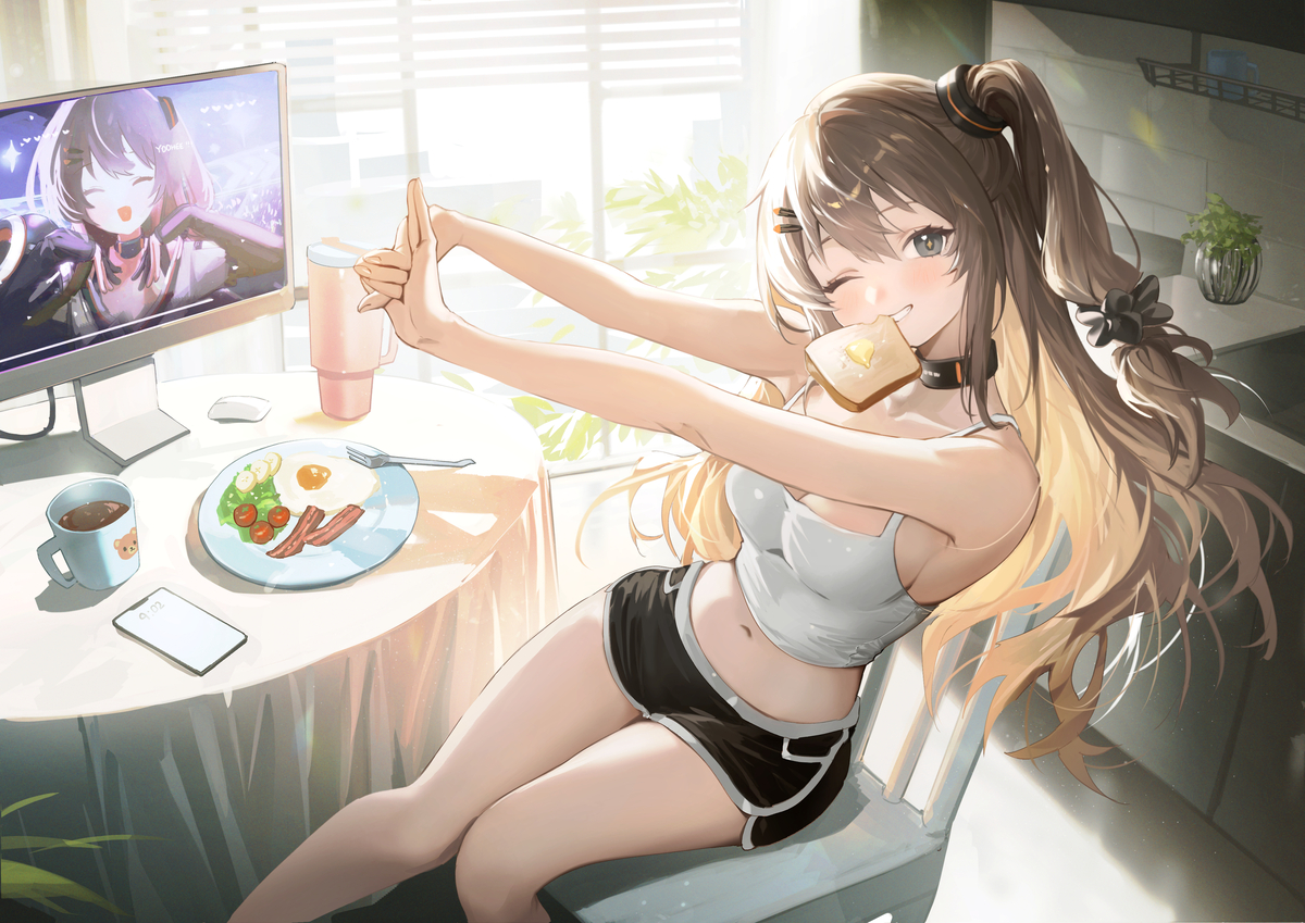This is a pixiv picture whose title is Yoohee's morning.
