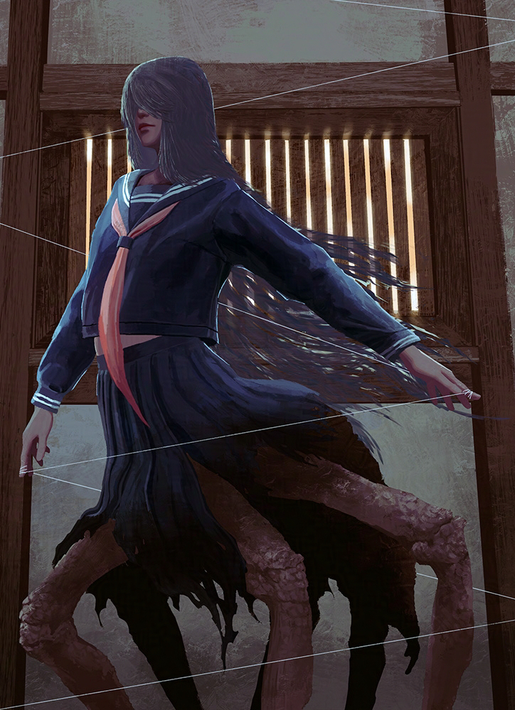 This is a pixiv picture whose title is 絡新婦.