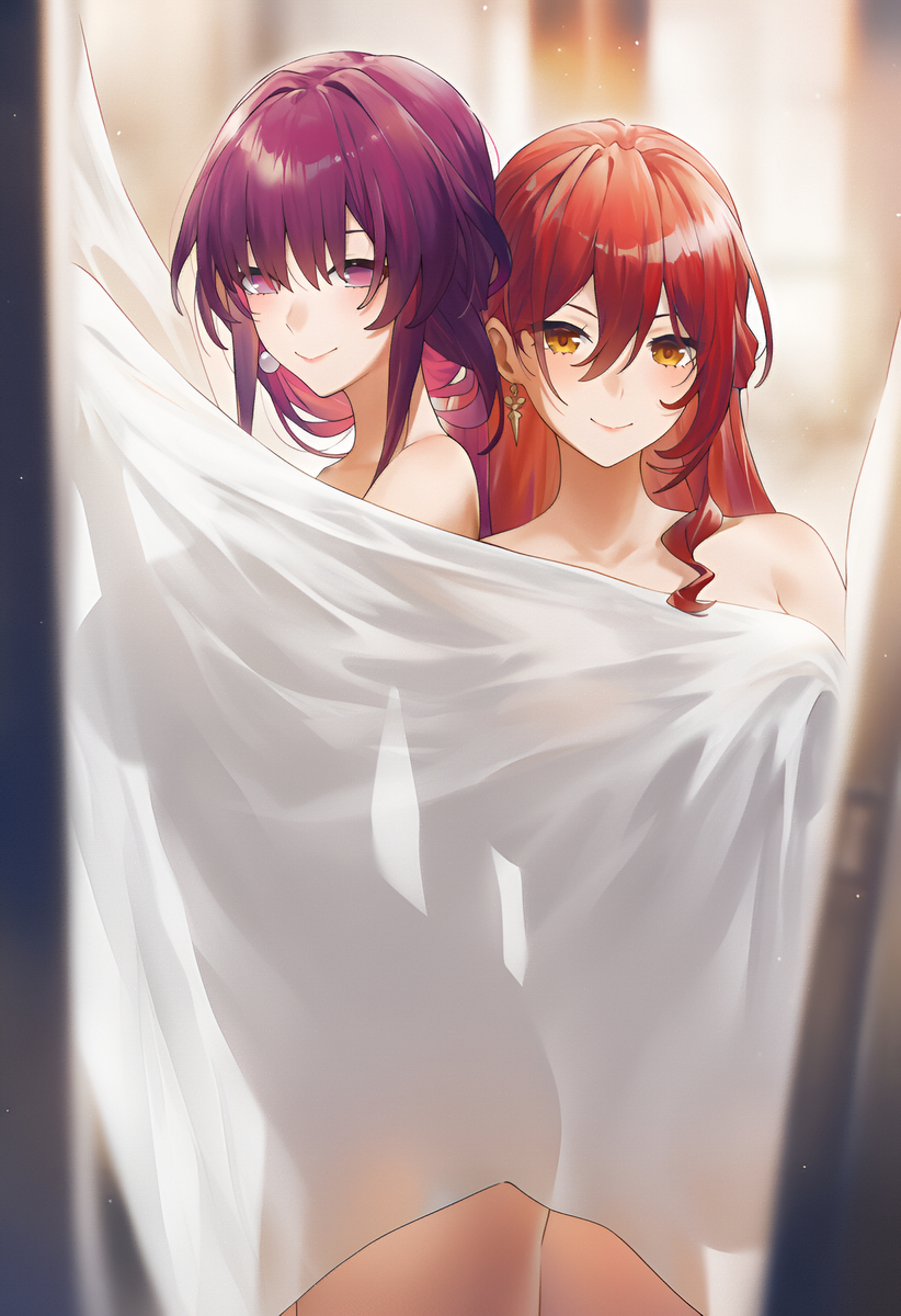 This is a pixiv picture whose title is Kafka x Himeko カフカ x  姫子 👀.