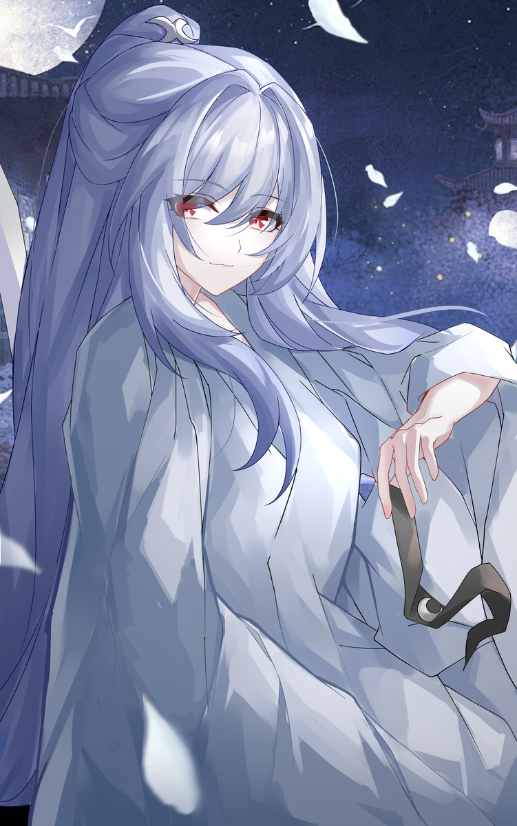 This is a pixiv picture whose title is 尝试一下小说画风.