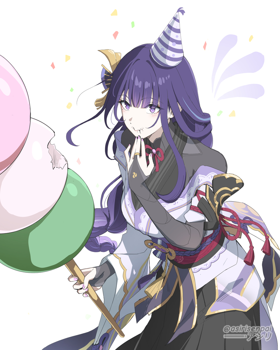 This is a pixiv picture whose title is Raiden shogun /Ei.