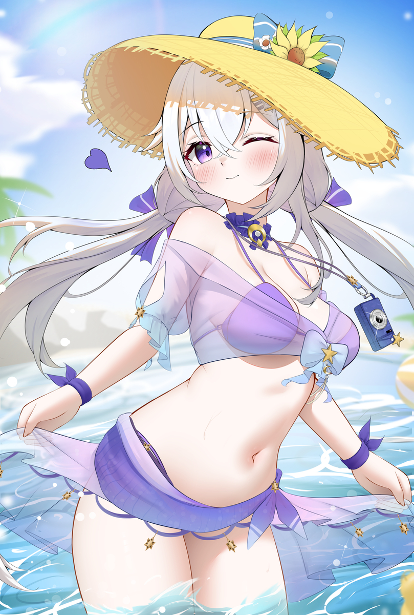 This is a pixiv picture whose title is Celestia Summer Outfit.