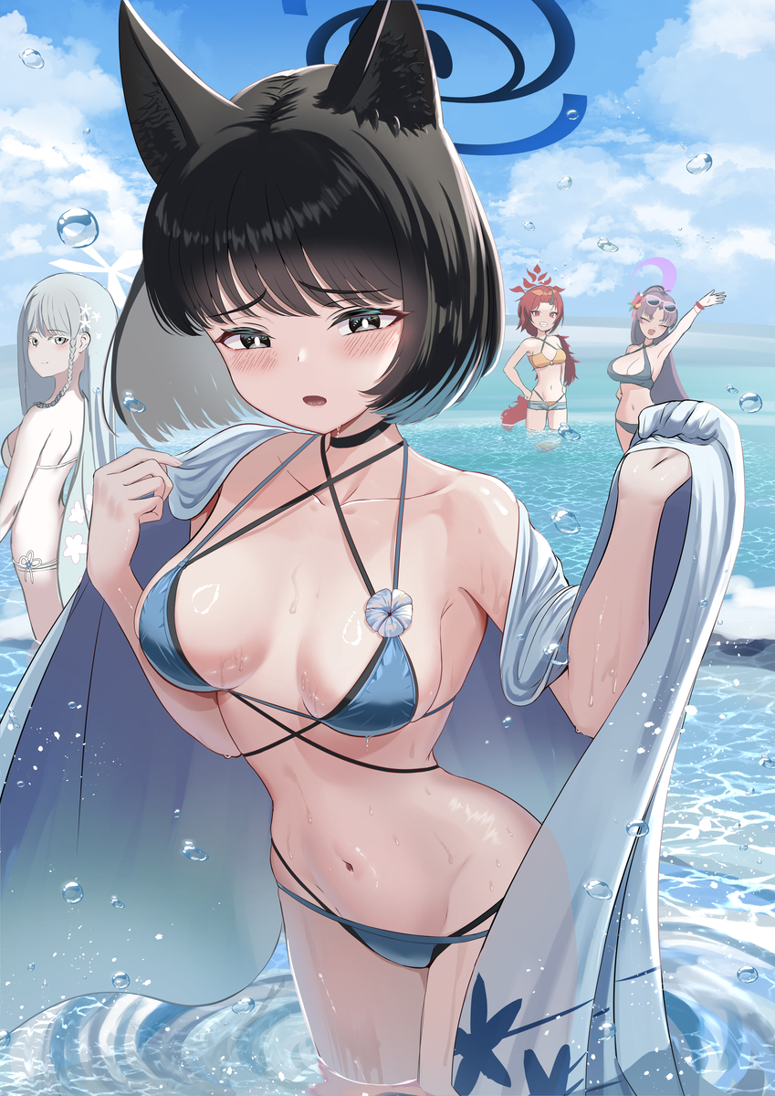 This is a pixiv picture whose title is 水着キキョウ！.