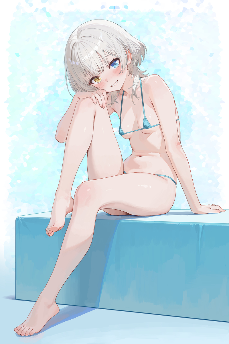 This is a pixiv picture whose title is ビキニ姿の要楽奈.