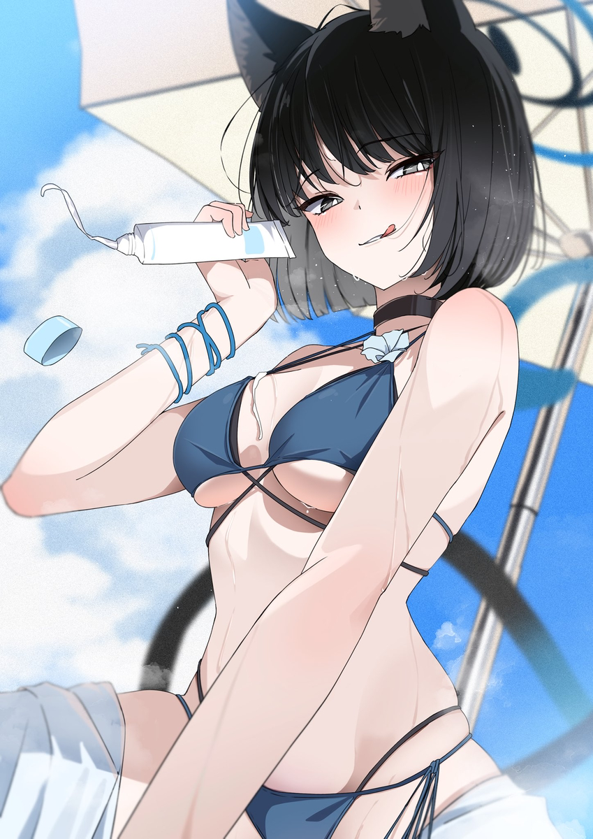 This is a pixiv picture whose title is 水着キキョウ.