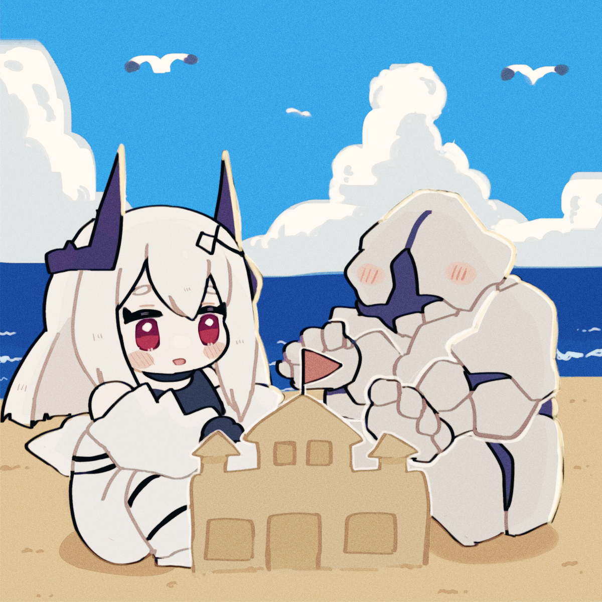 This is a pixiv picture whose title is マドロックと夏.