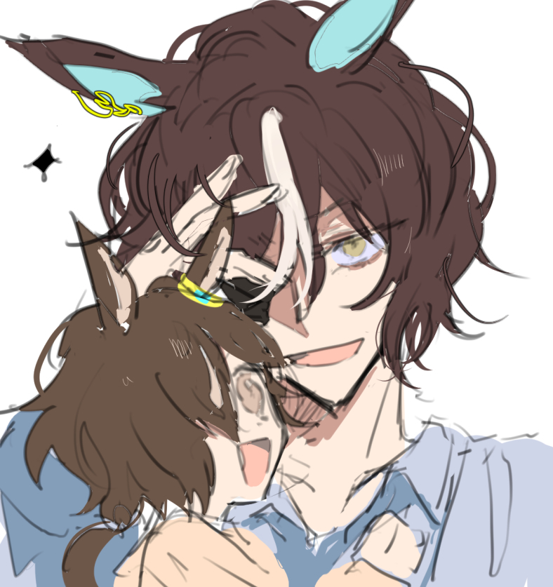 This is a pixiv picture whose title is ウマ父娘まとめ.