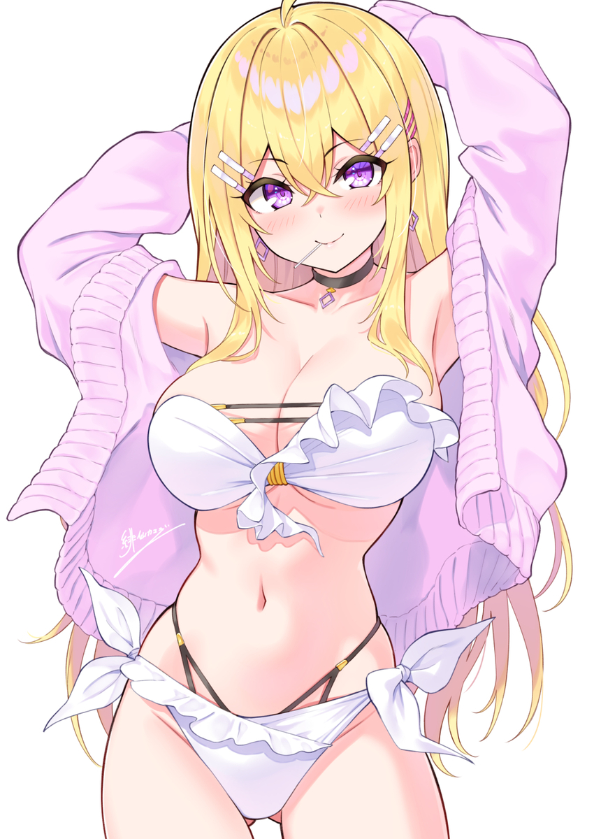 This is a pixiv picture whose title is 水着牡丹さん.