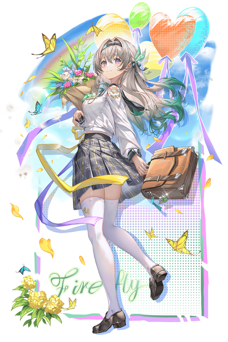 This is a pixiv picture whose title is 流萤.