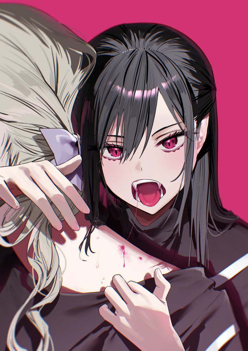 This is a pixiv picture whose title is 吸血.
