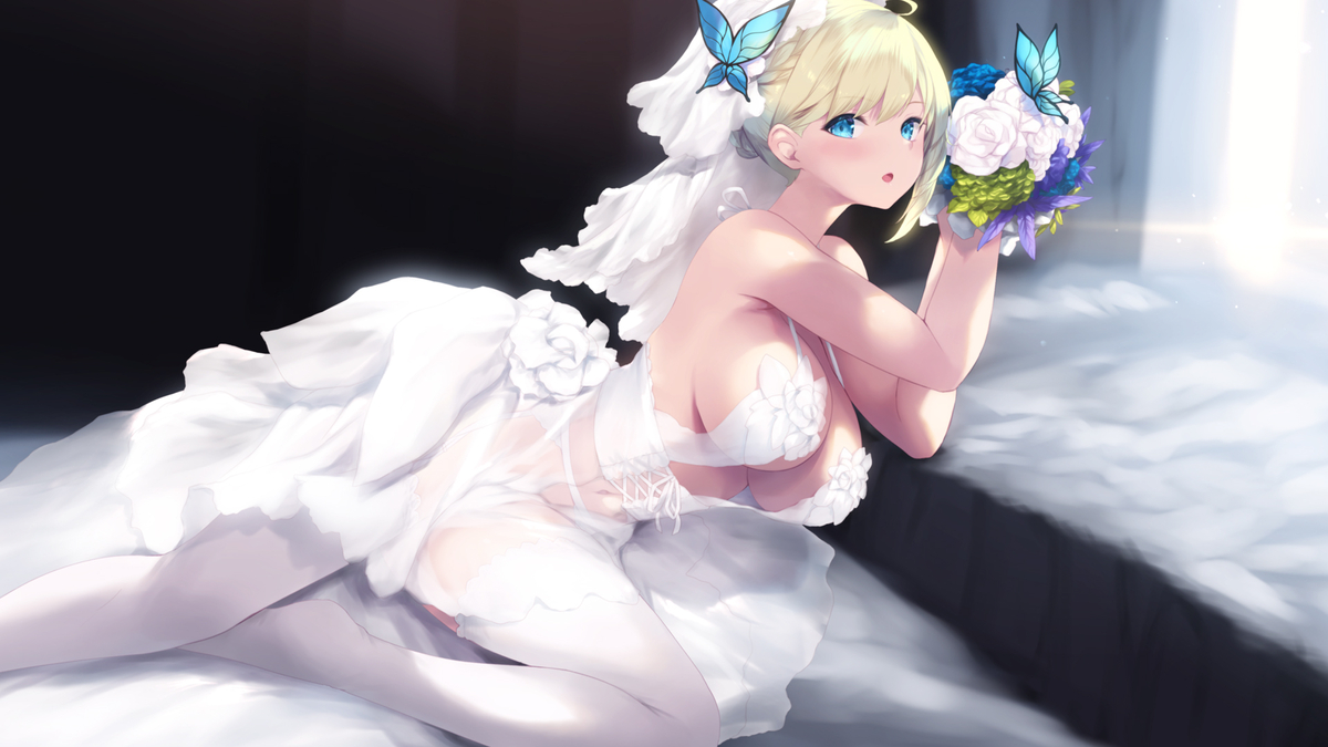 This is a pixiv picture whose title is ジューンブライド 💙.