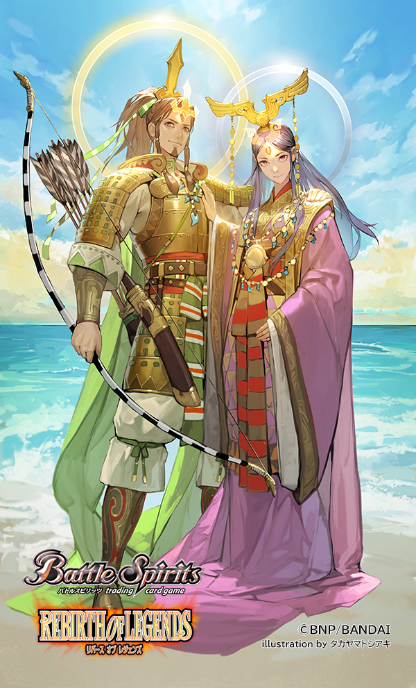 This is a pixiv picture whose title is バトルスピリッツ【元始の契約神イザナギ&イザナミ】.