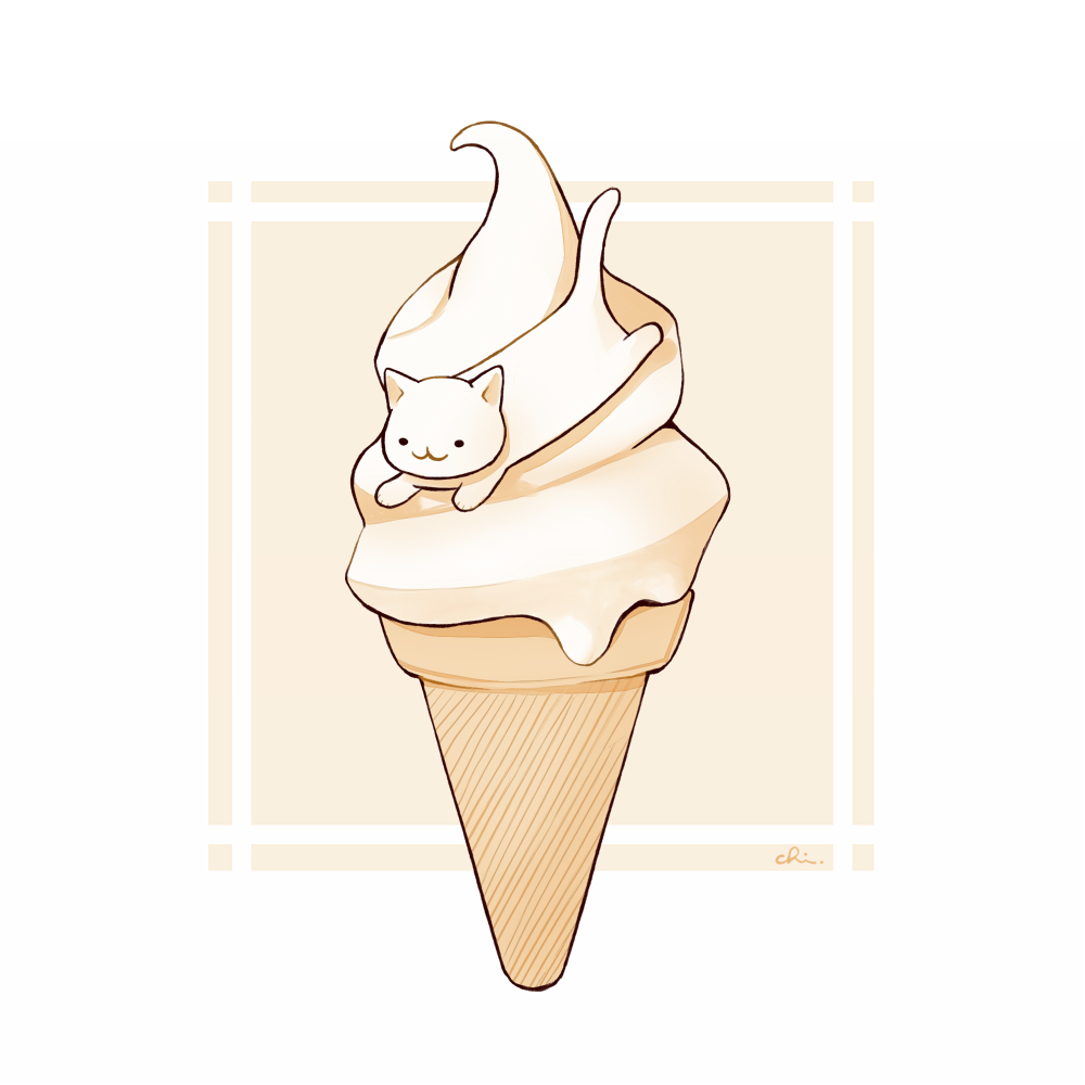This is a pixiv picture whose title is 白ねこソフト.