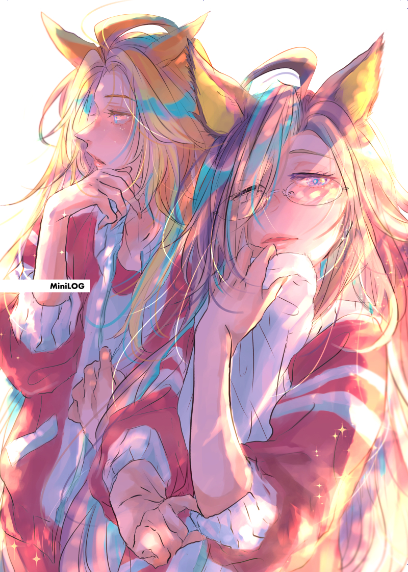 This is a pixiv picture whose title is ウマ娘 ジャーニー&オルイラスト再録本「MiniLOG」見本.