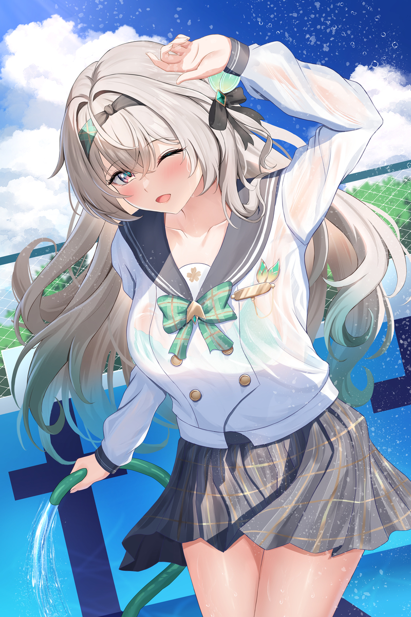 This is a pixiv picture whose title is 夏の思い出.
