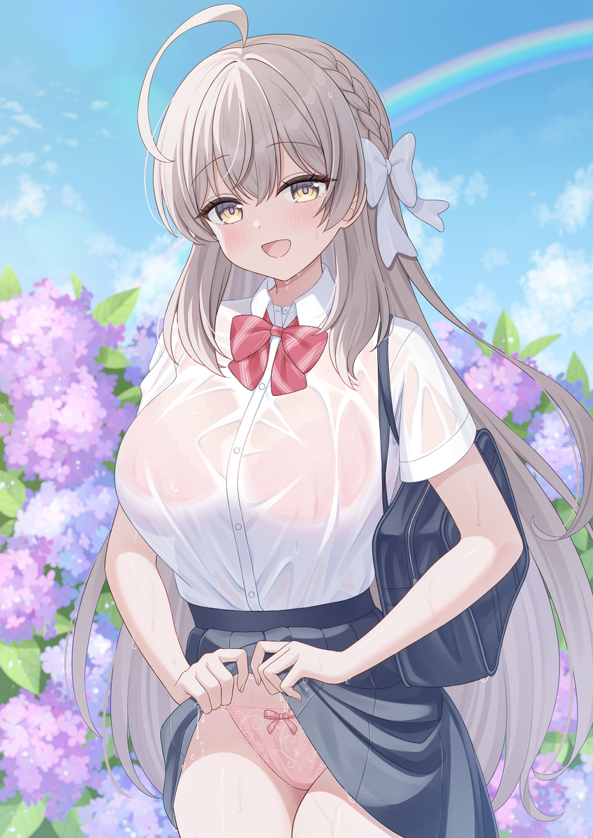 This is a pixiv picture whose title is 濡れちゃったね…….