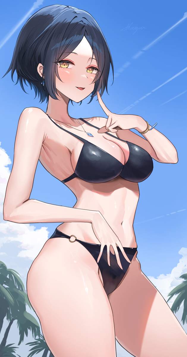 This is a pixiv picture whose title is 水着奏.