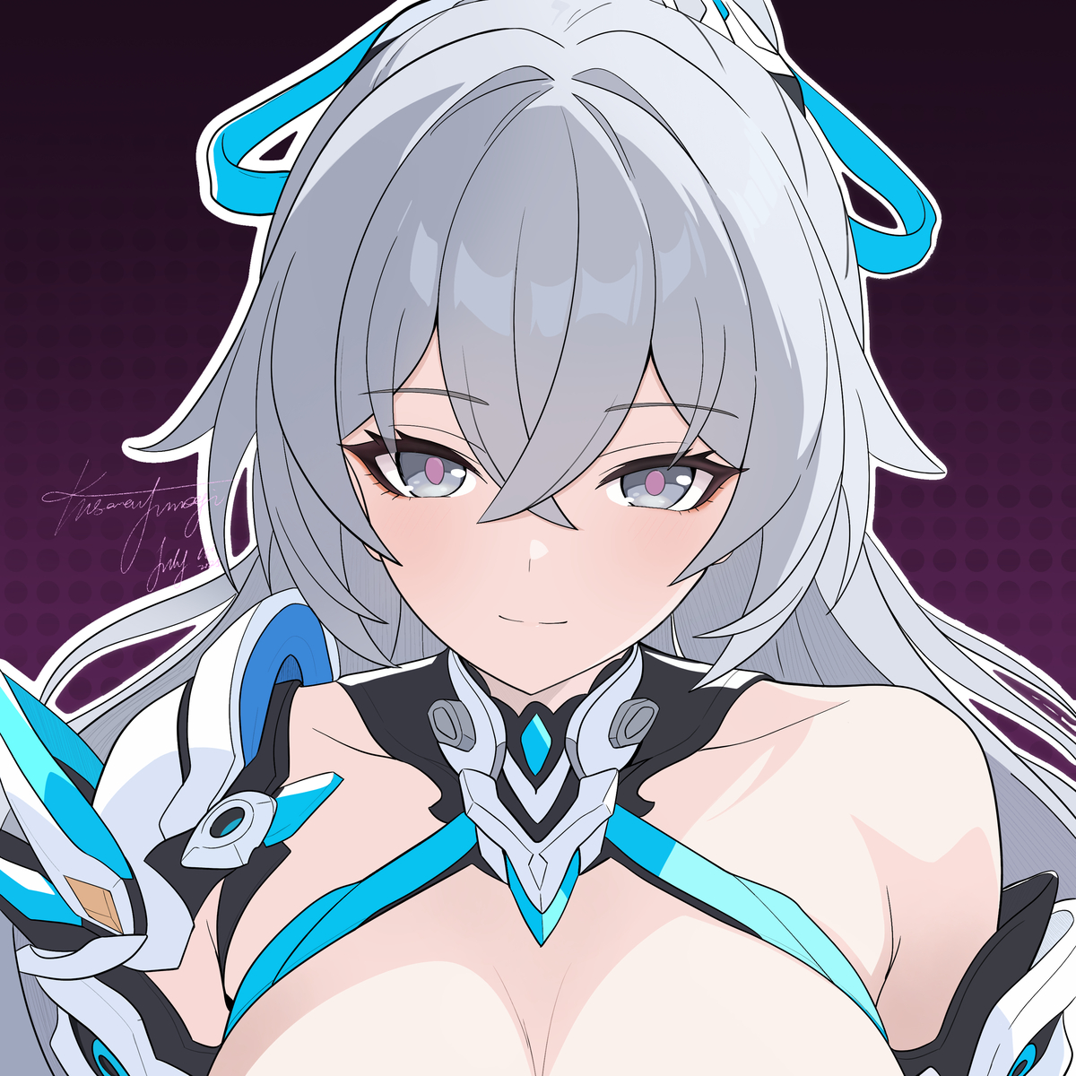 This is a pixiv picture whose title is 继续摸个头像.