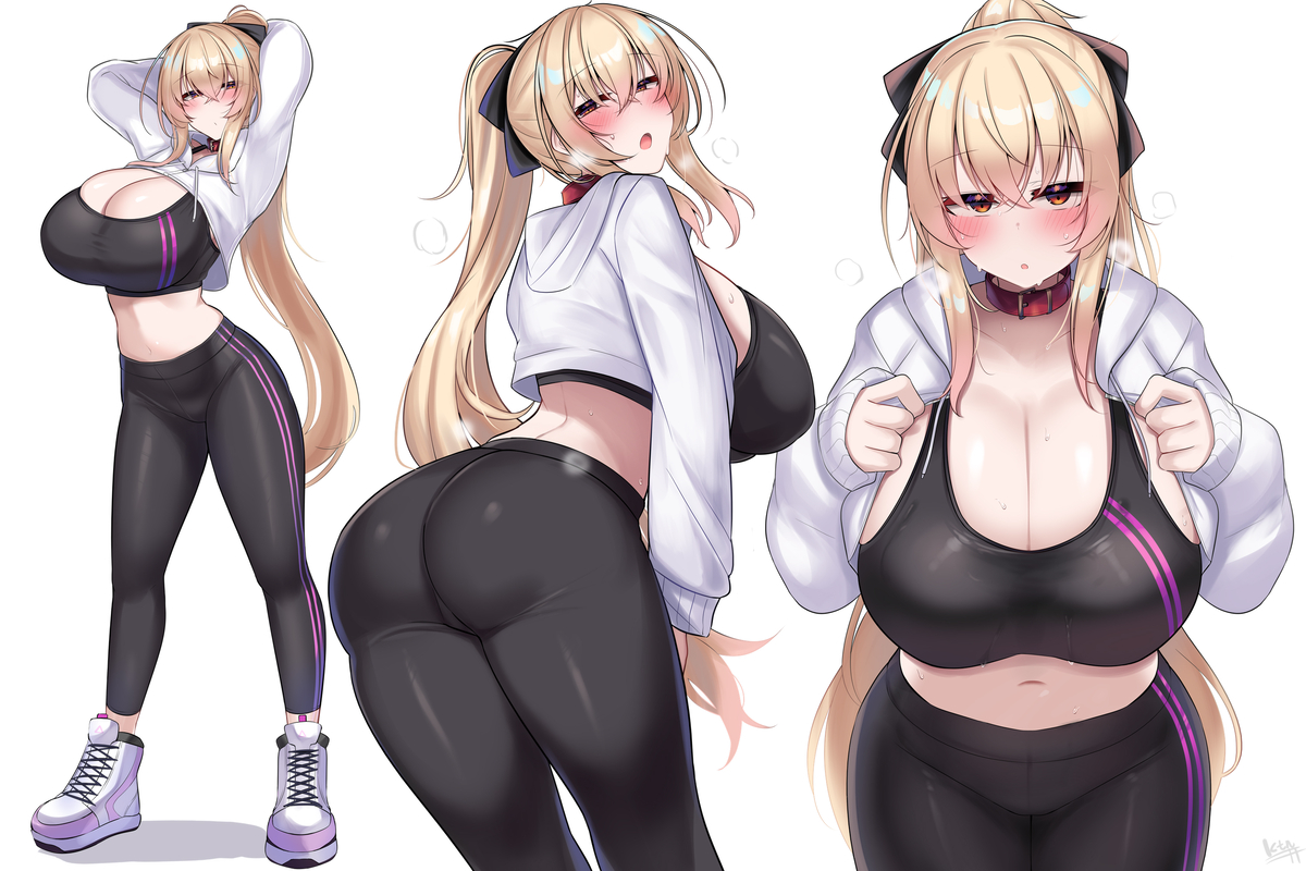 This is a pixiv picture whose title is ワークアウト.