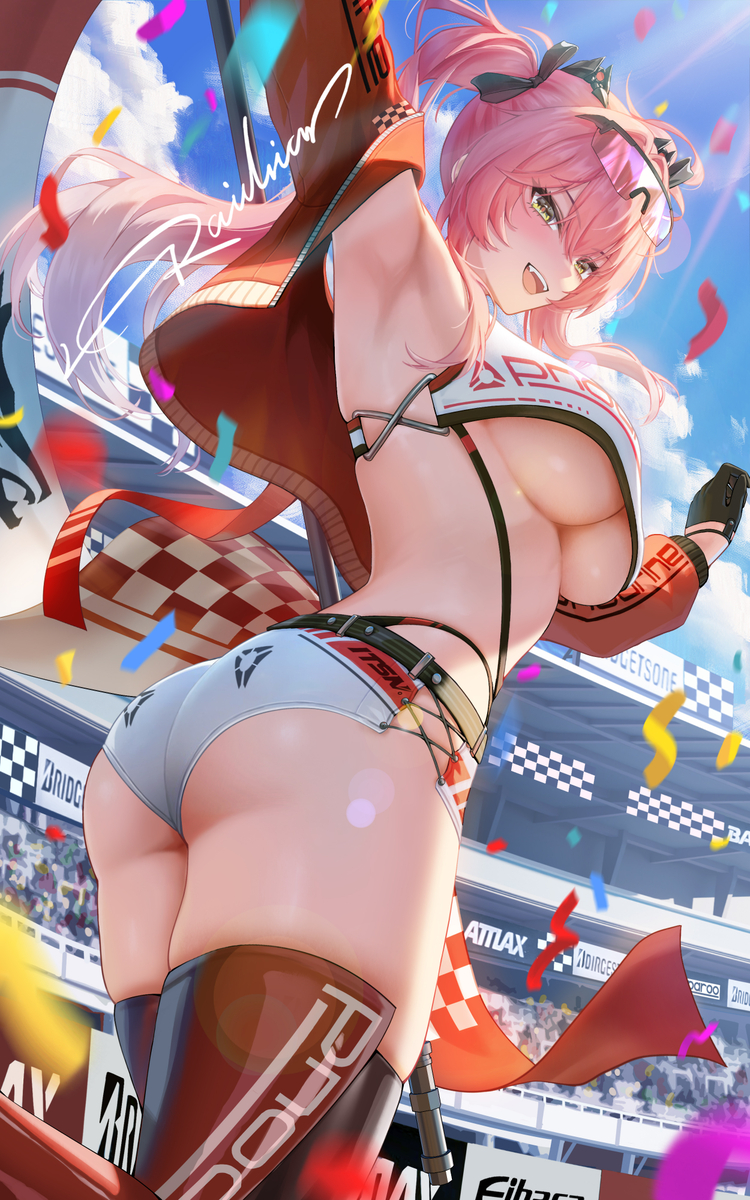 This is a pixiv picture whose title is 赛车娘lupa.
