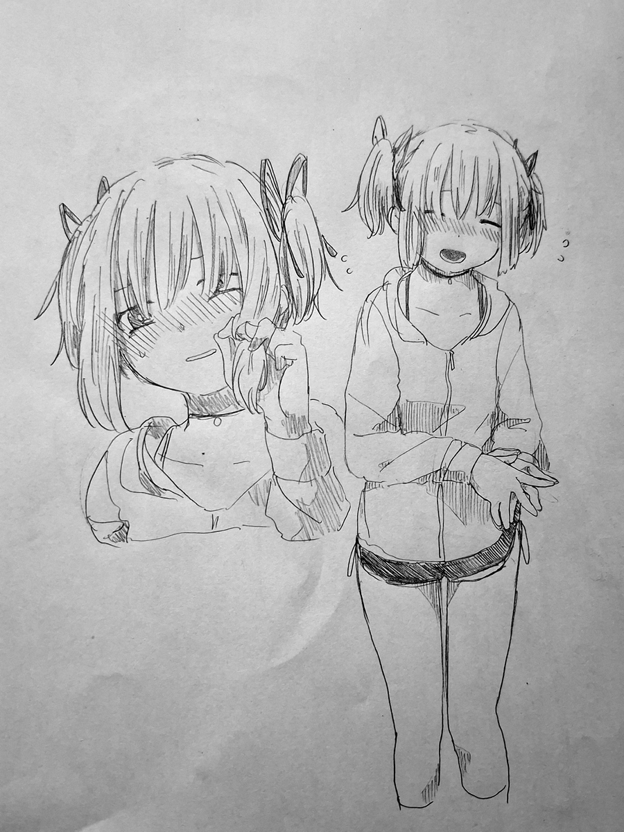 This is a pixiv picture whose title is まどかほむら落書き.