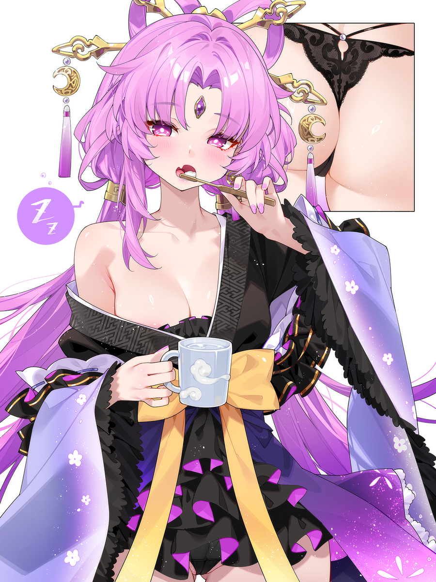 This is a pixiv picture whose title is 冰川符玄.