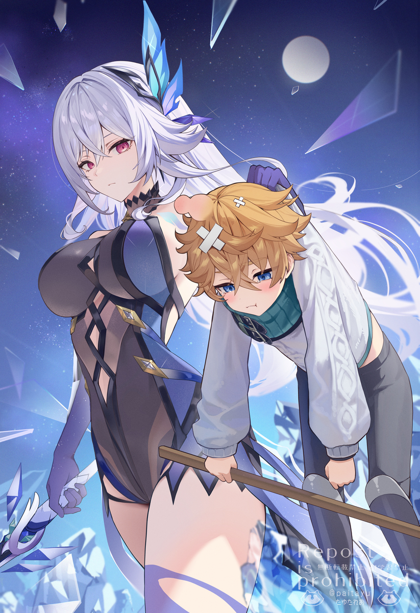 This is a pixiv picture whose title is 修行中.