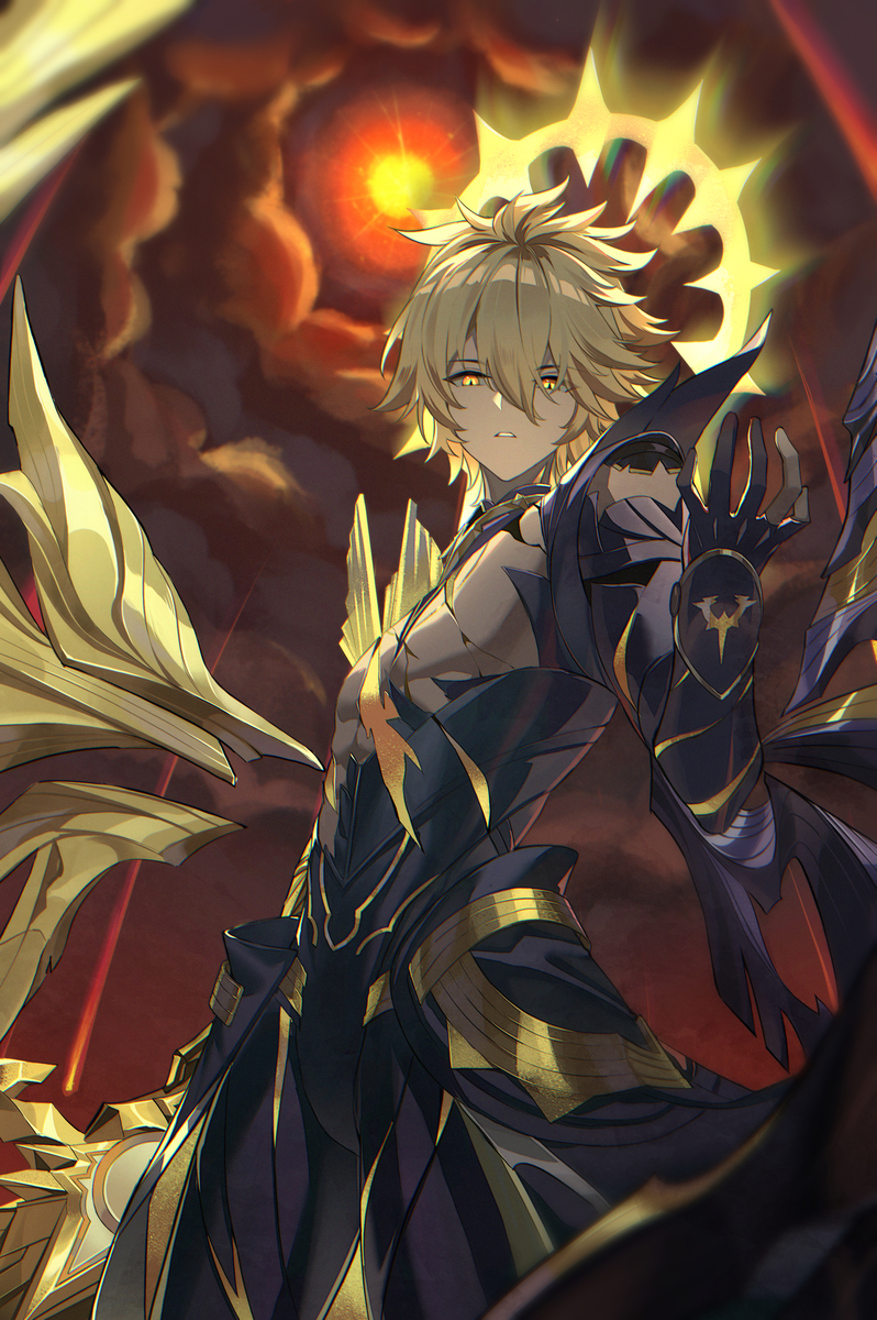 This is a pixiv picture whose title is 白厄.
