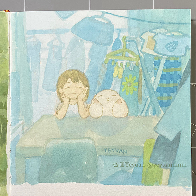 This is a pixiv picture whose title is ずーーーーっと雨.