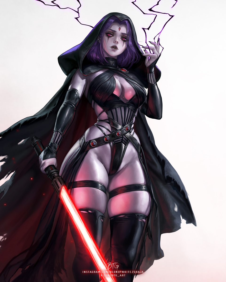 This is a pixiv picture whose title is Darth Raven the Sith Lord.