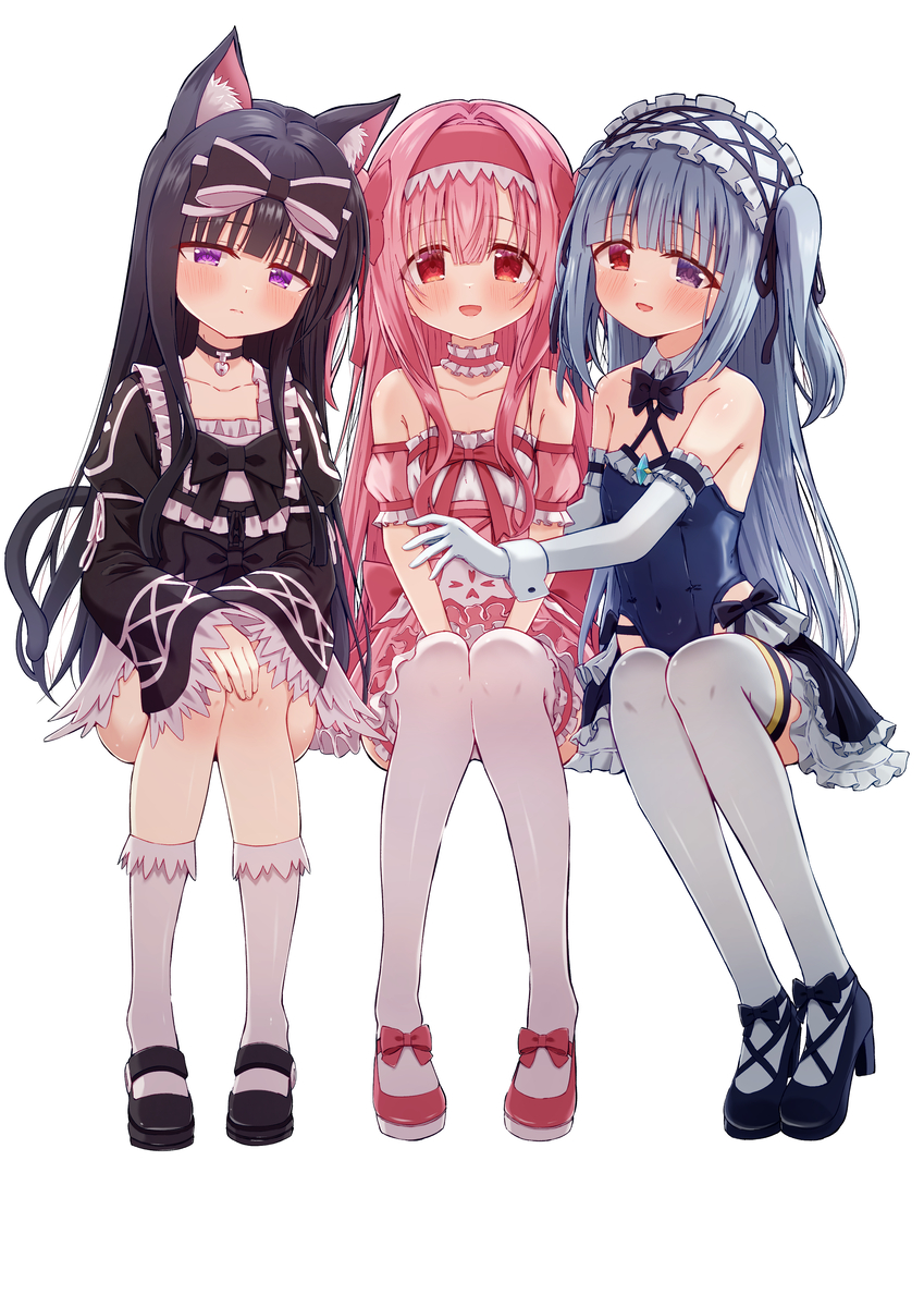 This is a pixiv picture whose title is 仲良し魔法少女.