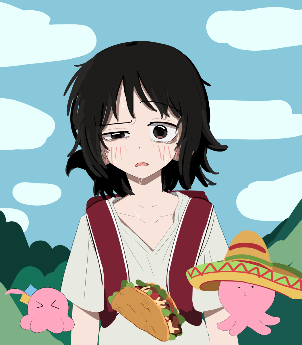 This is a pixiv picture whose title is hang in there.