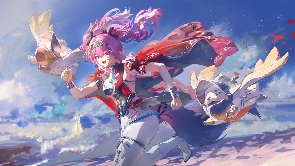 This is a pixiv picture whose title is 和啪嗒一起晨跑的露帕！.