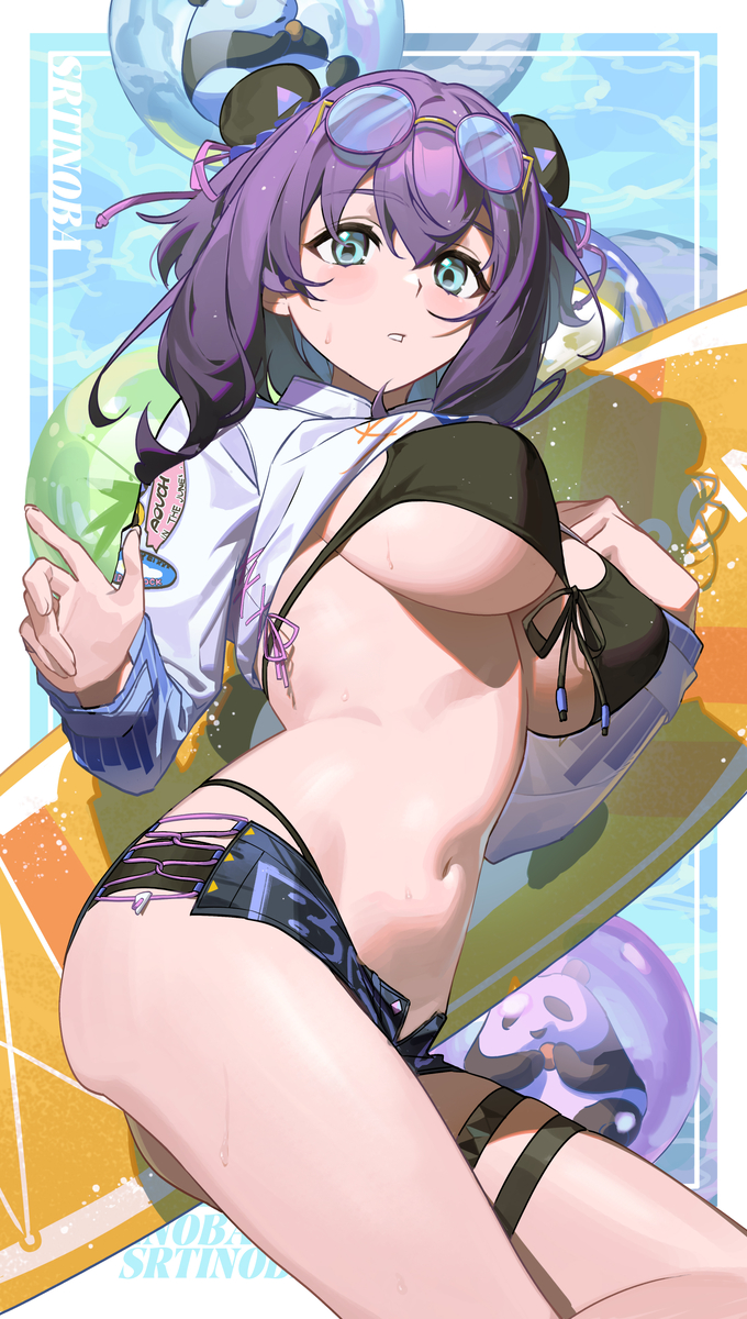 This is a pixiv picture whose title is 泳装小🐻.