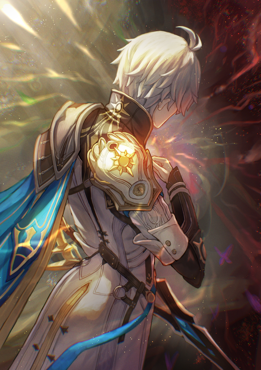 This is a pixiv picture whose title is 決意に燃える烈日.