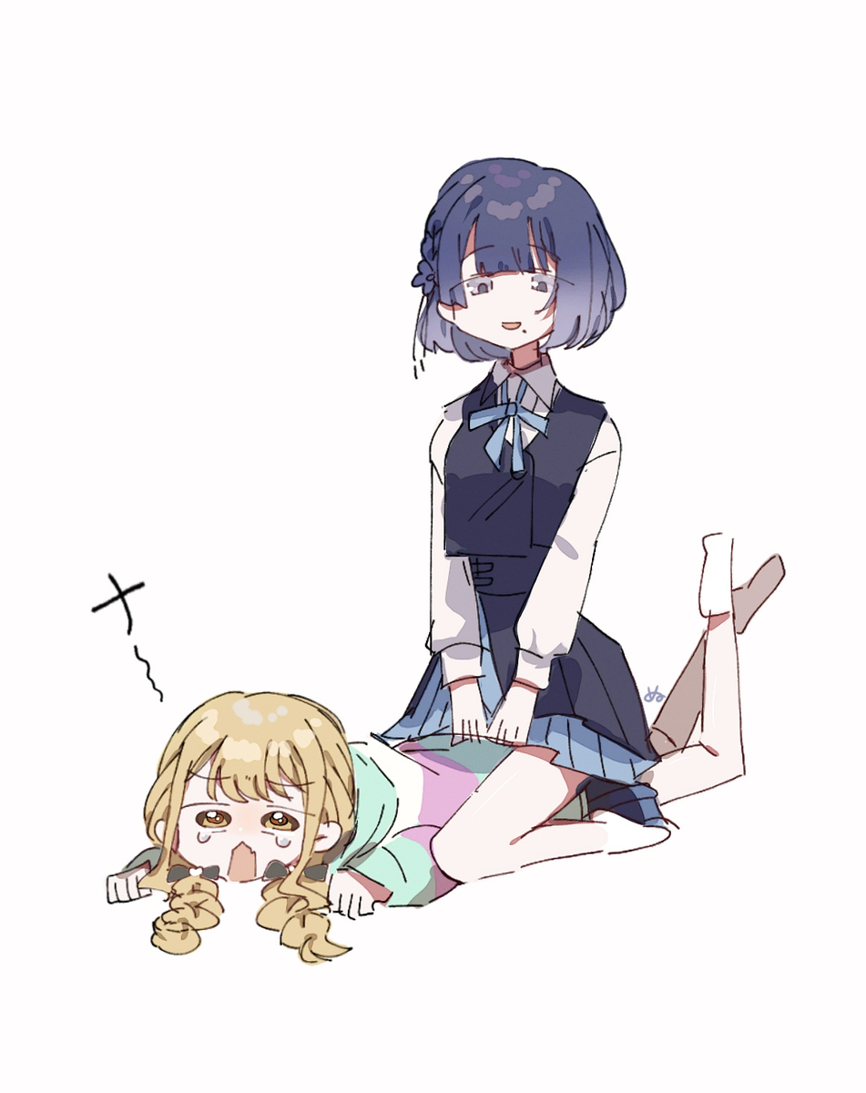This is a pixiv picture whose title is 私が上であなたが下です(物理).