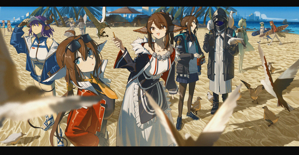 This is a pixiv picture whose title is 画沙滩.