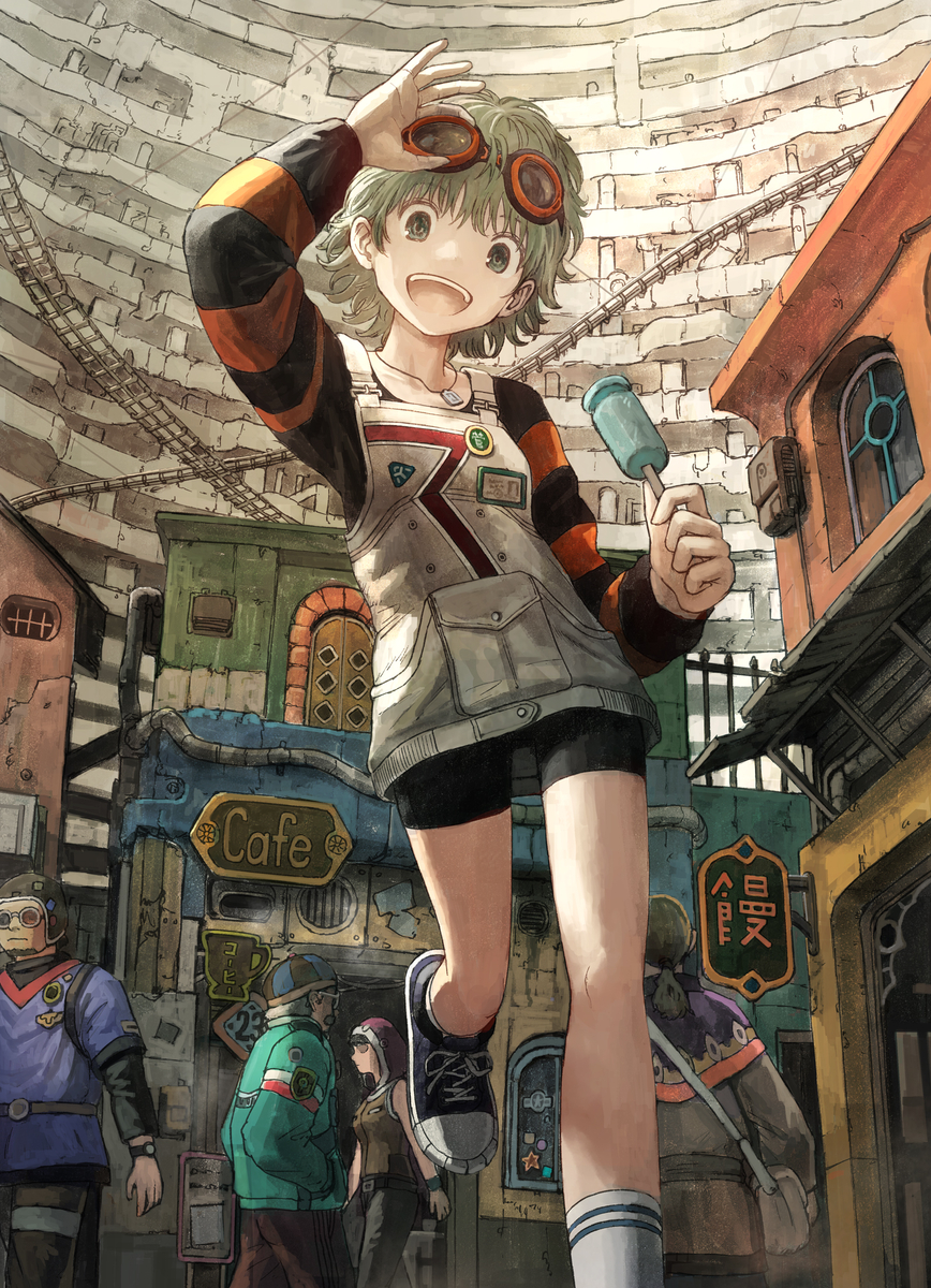 This is a pixiv picture whose title is 『人喰いマンションと大家のメゾン』1巻表紙イラスト.
