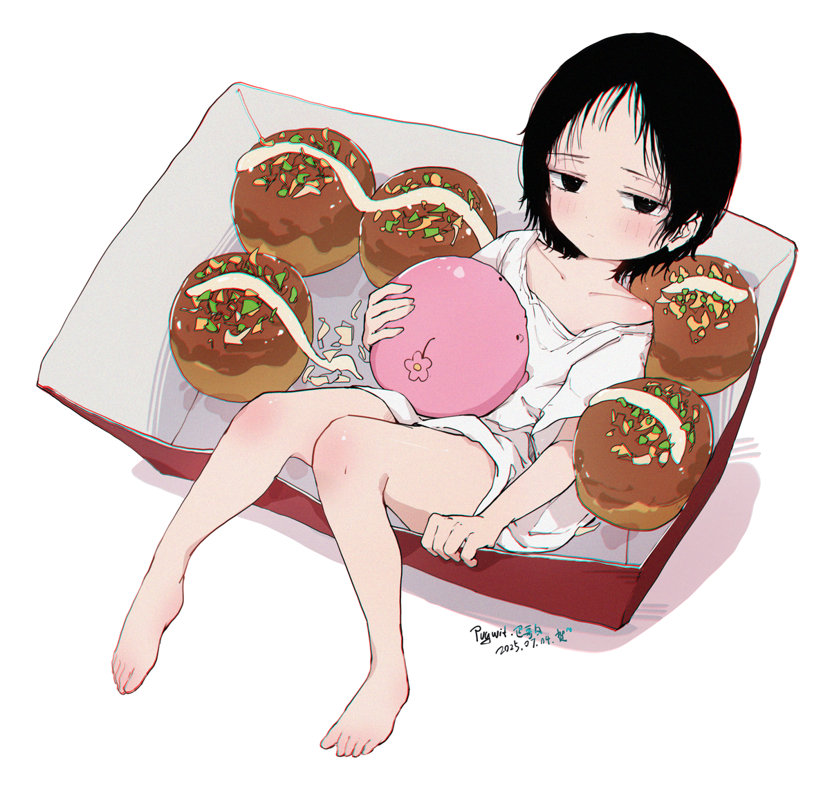 This is a pixiv picture whose title is 要被吃了吧~.